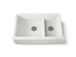 Whitehaven Smart Divide 35-3/4'' undermount double-bowl farmhouse kitchen sink - Dune - image 1