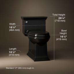 Memoirs Stately One-piece compact elongated toilet with skirted trapway, 1.28 gpf - image 3