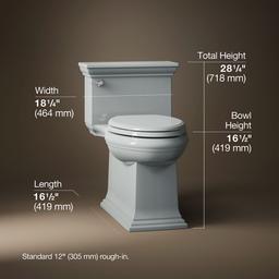 Memoirs Stately One-piece compact elongated toilet with skirted trapway, 1.28 gpf - image 2