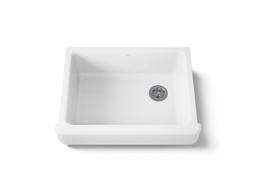 Kohler Whitehaven Farmhouse Sink | 29-1/2 Inch | Single Bowl | Short Apron - White - image 1