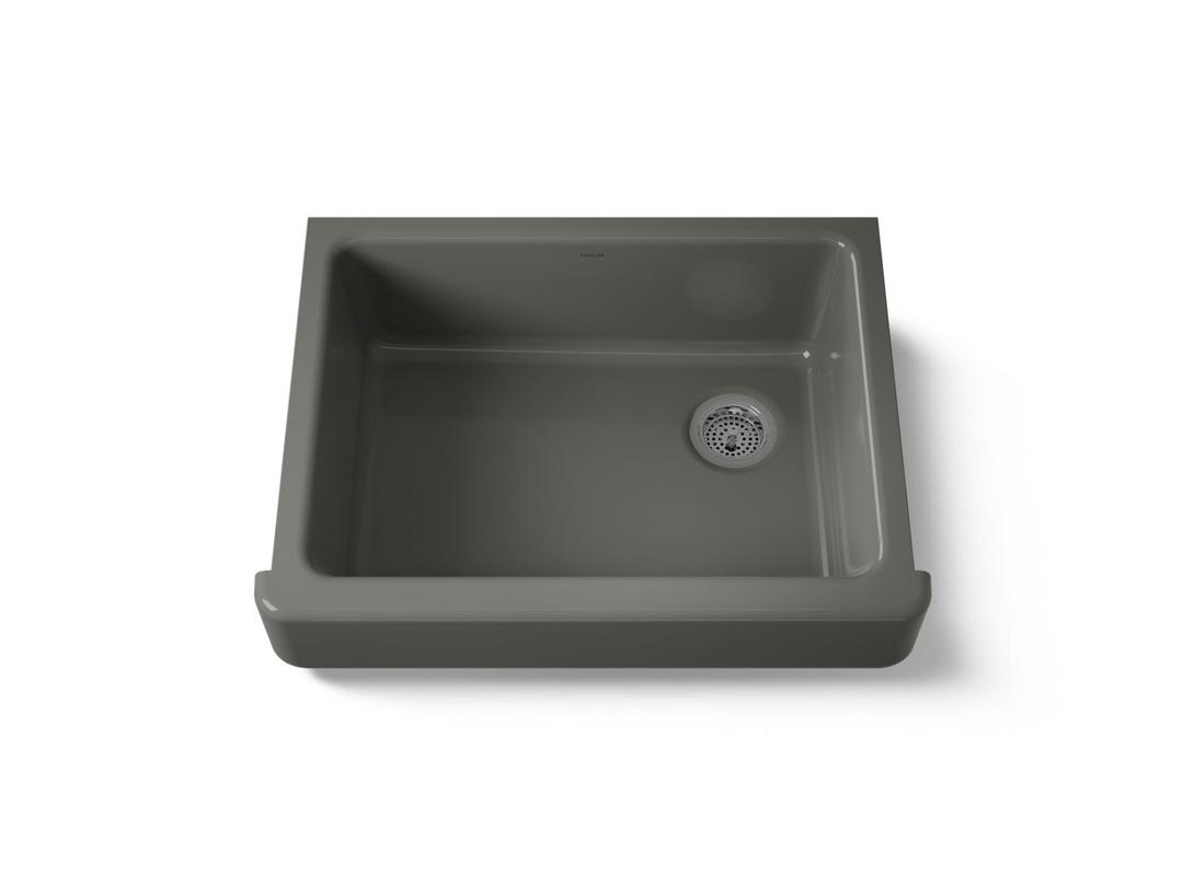 Kohler Whitehaven Farmhouse Sink | 29-1/2 Inch | Single Bowl | Short Apron - Thunder Grey by Kohler