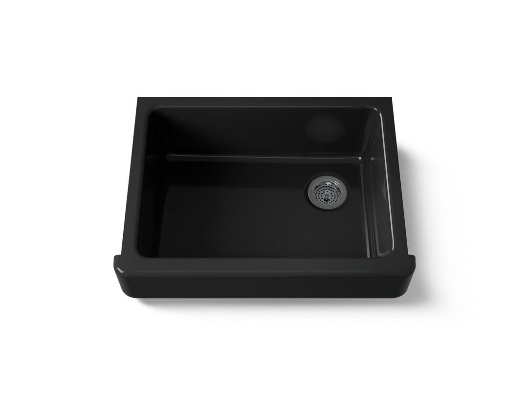 Kohler Whitehaven Farmhouse Sink | 29-1/2 Inch | Single Bowl | Short Apron - Black by Kohler