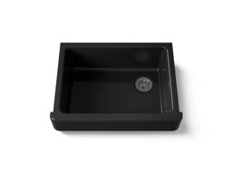 Kohler Whitehaven Farmhouse Sink | 29-1/2 Inch | Single Bowl | Short Apron - Black - image 1