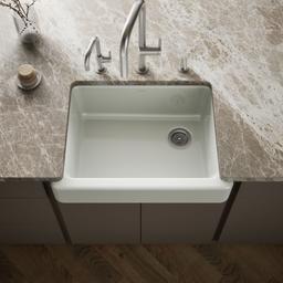 Kohler Whitehaven Farmhouse Sink | 29-1/2 Inch | Single Bowl | Short Apron - Sea Salt - image 2