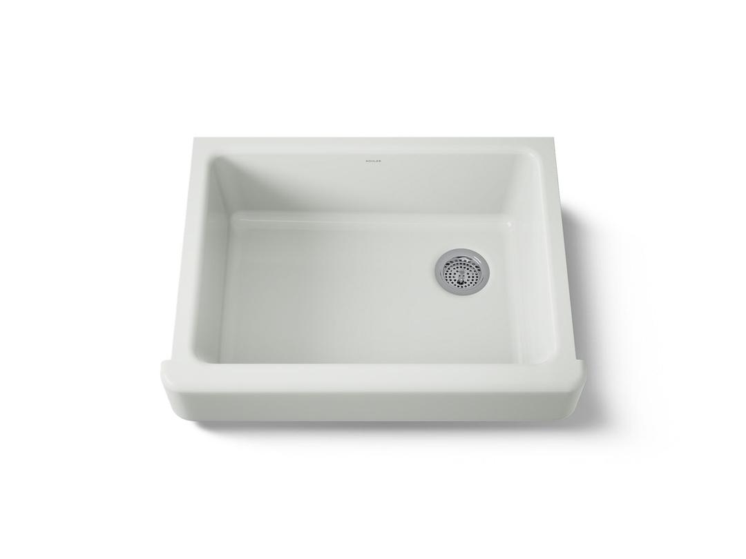 Kohler Whitehaven Farmhouse Sink | 29-1/2 Inch | Single Bowl | Short Apron - Sea Salt by Kohler