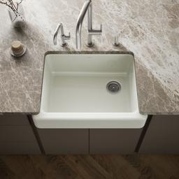 Kohler Whitehaven Farmhouse Sink | 29-1/2 Inch | Single Bowl | Short Apron - Dune - image 2