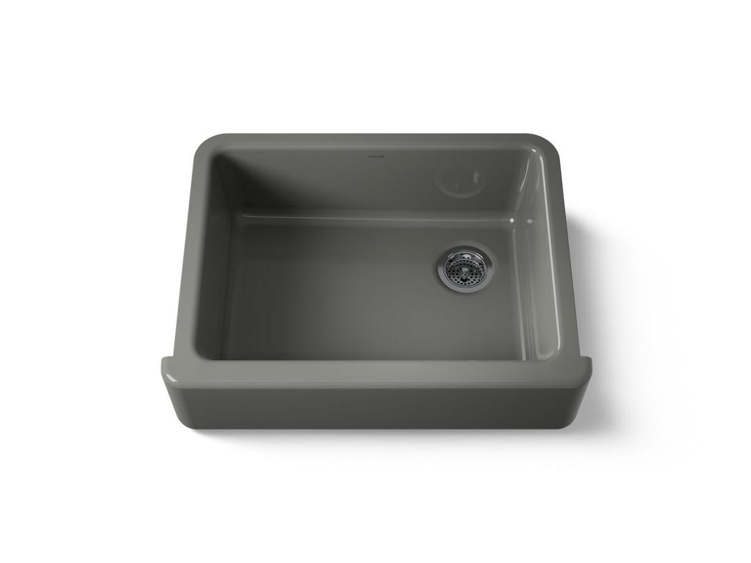 Kohler Whitehaven Farmhouse Sink | 29-3/4 Inch | Single Bowl | Tall Apron - Thunder Grey by Kohler