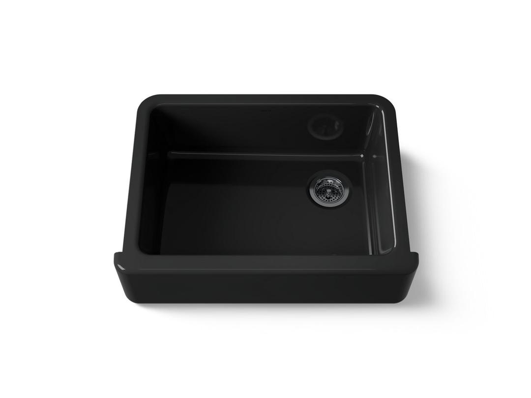 Kohler Whitehaven Farmhouse Sink | 29-3/4 Inch | Single Bowl | Tall Apron - Black by Kohler