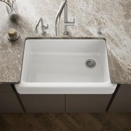 Kohler Whitehaven Farmhouse Sink | 35-1/2 Inch | Single Bowl | Short Apron - White - image 2