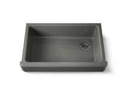 Kohler Whitehaven Farmhouse Sink | 35-1/2 Inch | Single Bowl | Short Apron - Thunder Grey - image 1