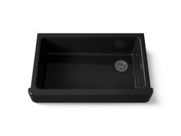 Kohler Whitehaven Farmhouse Sink | 35-1/2 Inch | Single Bowl | Short Apron - Black - image 1