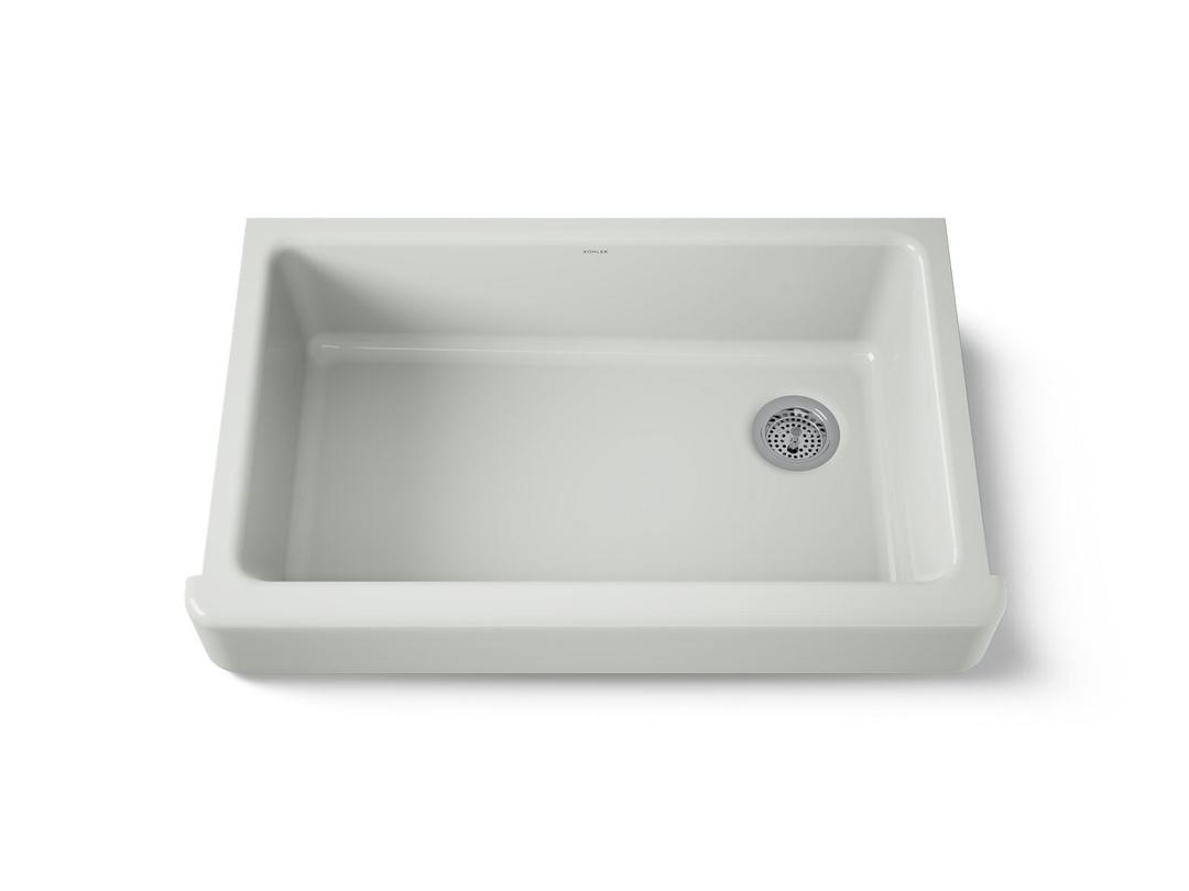 Kohler Whitehaven Farmhouse Sink | 35-1/2 Inch | Single Bowl | Short Apron - Sea Salt by Kohler