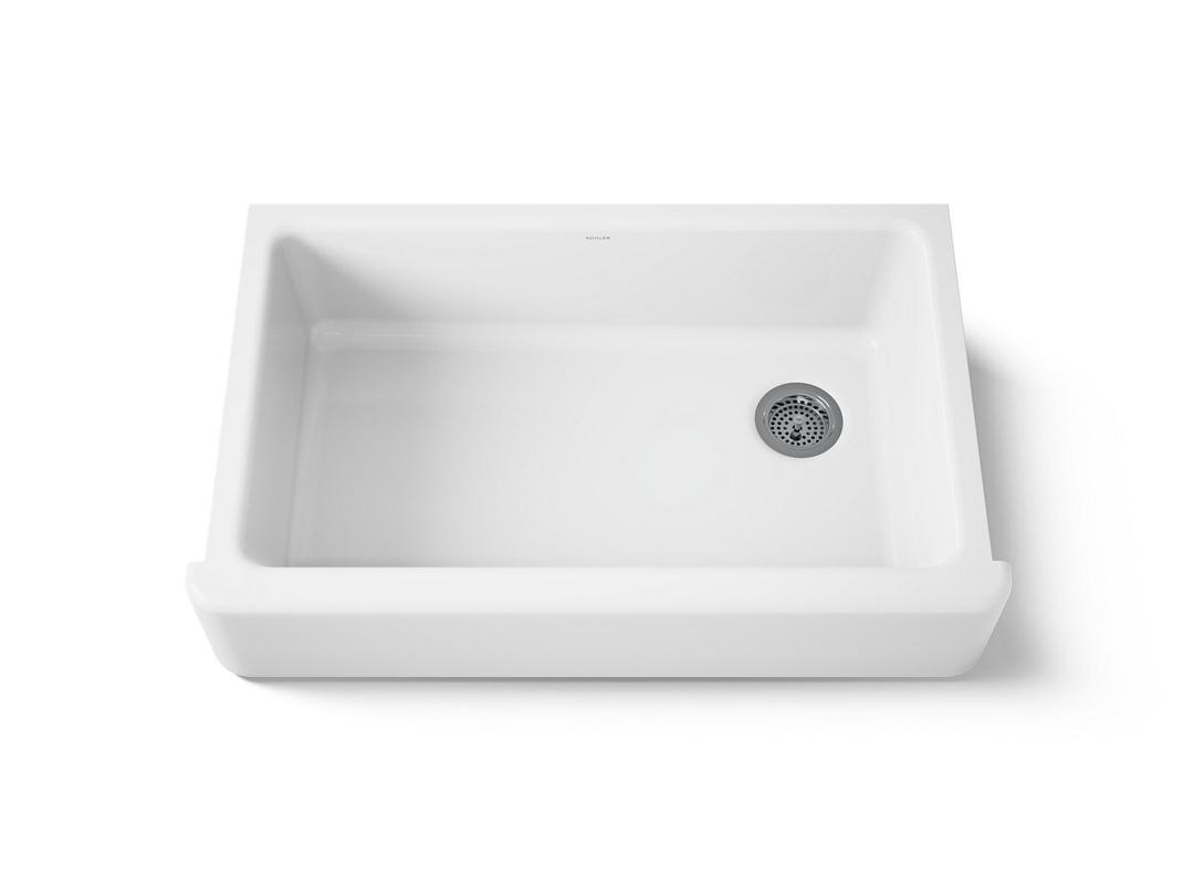 Kohler Whitehaven Farmhouse Sink | 35-3/4 Inch | Single Bowl | 36 Inch Min Cabinet - White by Kohler