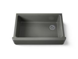 Kohler Whitehaven Farmhouse Sink | 35-3/4 Inch | Single Bowl | 36 Inch Min Cabinet - Thunder Grey - image 1