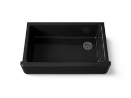 Kohler Whitehaven Farmhouse Sink | 35-3/4 Inch | Single Bowl | 36 Inch Min Cabinet - Black - image 1