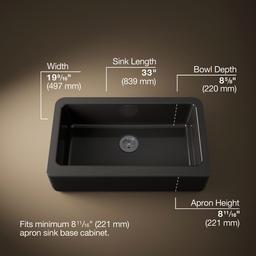 Dickinson 33'' undermount single-bowl farmhouse kitchen sink - image 3