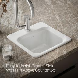 NorthlandE 15'' top-mount single-bowl bar sink - image 6