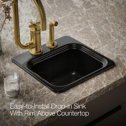 NorthlandE 15'' top-mount single-bowl bar sink - image 6