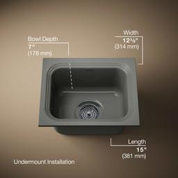 NorthlandE 15'' undermount single-bowl bar sink - image 3
