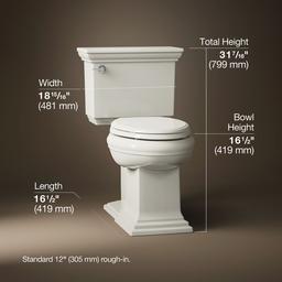 Memoirs Stately Two-piece elongated with concealed trapway, 1.28 gpf - image 3