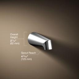 AntiqueE 4-7/8'' non-diverter bath spout - image 3