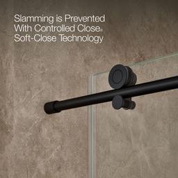 ComposedE 62'' H sliding bath door with 3/8''-thick glass - image 6