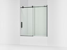ComposedE 62'' H sliding bath door with 3/8''-thick glass - image 1