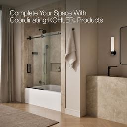 ComposedE 62'' H sliding bath door with 3/8''-thick glass - image 8