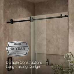 ComposedE 62'' H sliding bath door with 3/8''-thick glass - image 10