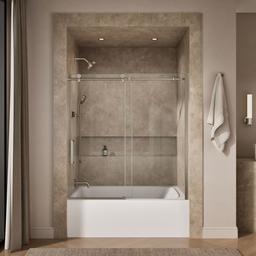 ComposedE 62'' H sliding bath door with 3/8''-thick glass - image 4