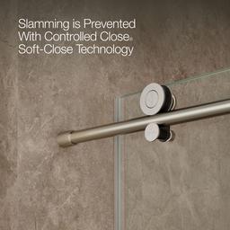 ComposedE 62'' H sliding bath door with 3/8''-thick glass - image 6