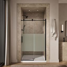 ComposedE 78'' H sliding shower door with 3/8''-thick glass - image 4