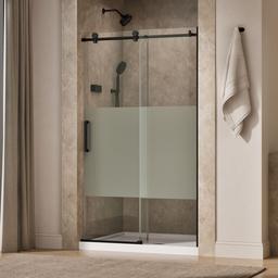 ComposedE 78'' H sliding shower door with 3/8''-thick glass - image 2