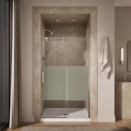 ComposedE 78'' H sliding shower door with 3/8''-thick glass - image 4