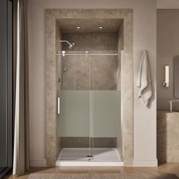 ComposedE 78'' H sliding shower door with 3/8''-thick glass - image 4