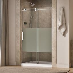 ComposedE 78'' H sliding shower door with 3/8''-thick glass - image 2