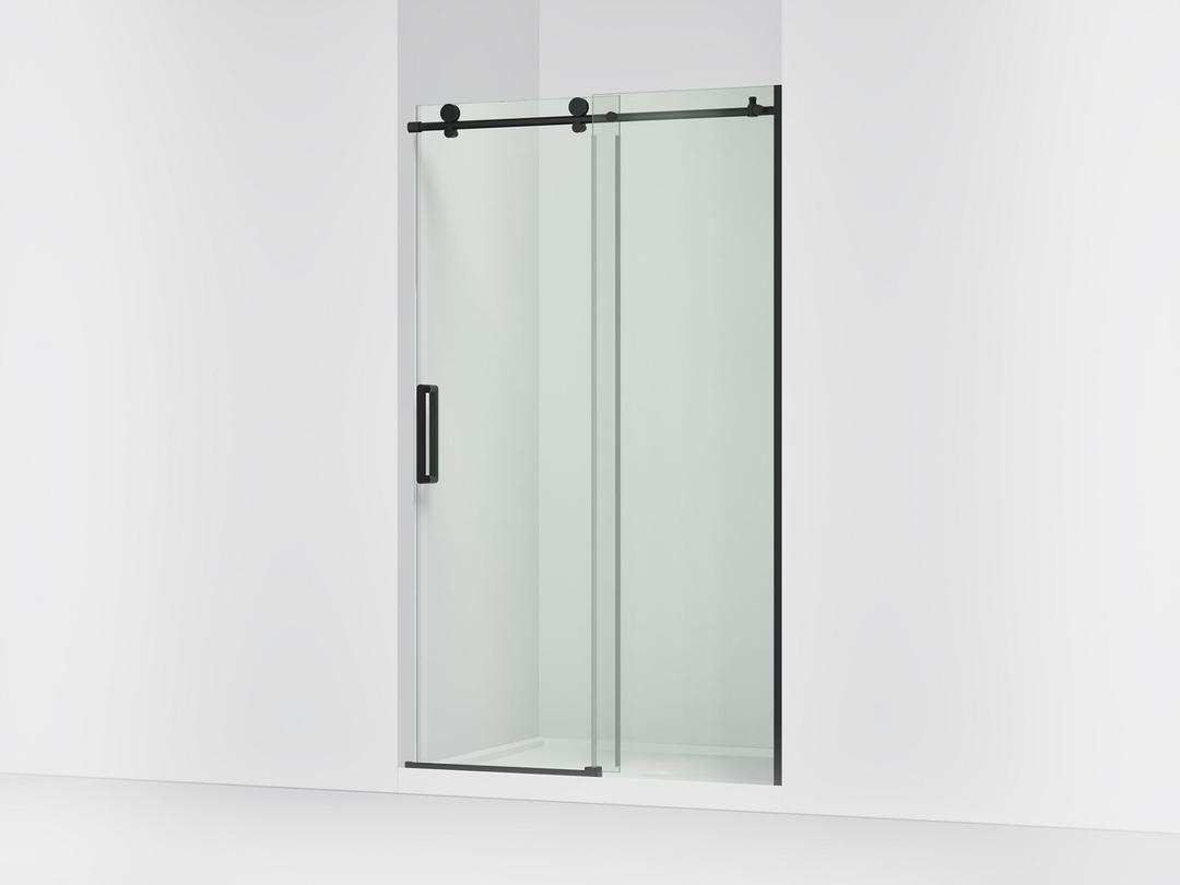 ComposedE Sliding shower door, 78'' H x 44-1/8 - 47-7/8'' W, with 3/8'' thick Crystal Clear glass by Kohler