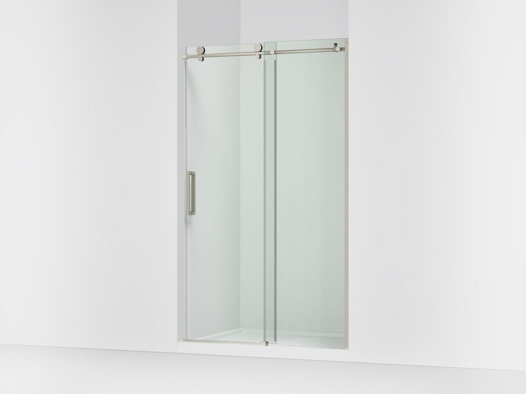 ComposedE Sliding shower door, 78'' H x 44-1/8 - 47-7/8'' W, with 3/8'' thick Crystal Clear glass by Kohler