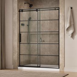 ComposedE 78'' H sliding shower door with 3/8''-thick glass - image 2
