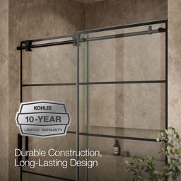 ComposedE 78'' H sliding shower door with 3/8''-thick glass - image 10