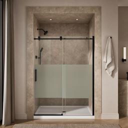 ComposedE 78'' sliding shower door with 3/8''-thick glass - image 4