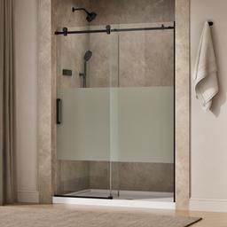 ComposedE 78'' sliding shower door with 3/8''-thick glass - image 2
