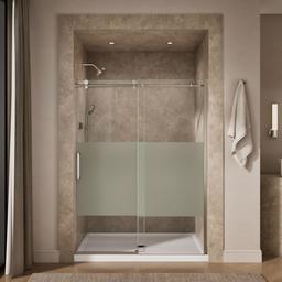 ComposedE 78'' sliding shower door with 3/8''-thick glass - image 4