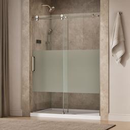 ComposedE 78'' sliding shower door with 3/8''-thick glass - image 2