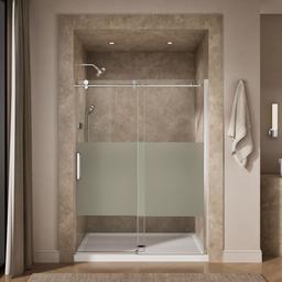 ComposedE 78'' sliding shower door with 3/8''-thick glass - image 4