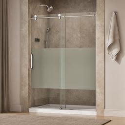 ComposedE 78'' sliding shower door with 3/8''-thick glass - image 2