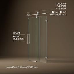 ArtifactsE 80-7/8'' H sliding shower door with 3/8''-thick glass - image 3