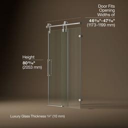 ArtifactsE 80-7/8'' H sliding shower door with 3/8''-thick glass - image 3