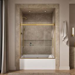 Kohler Levity Plus Frameless Sliding Bath Door, 61-9/16'' H X 56-5/8 - 59-5/8'' W, with... - image 4