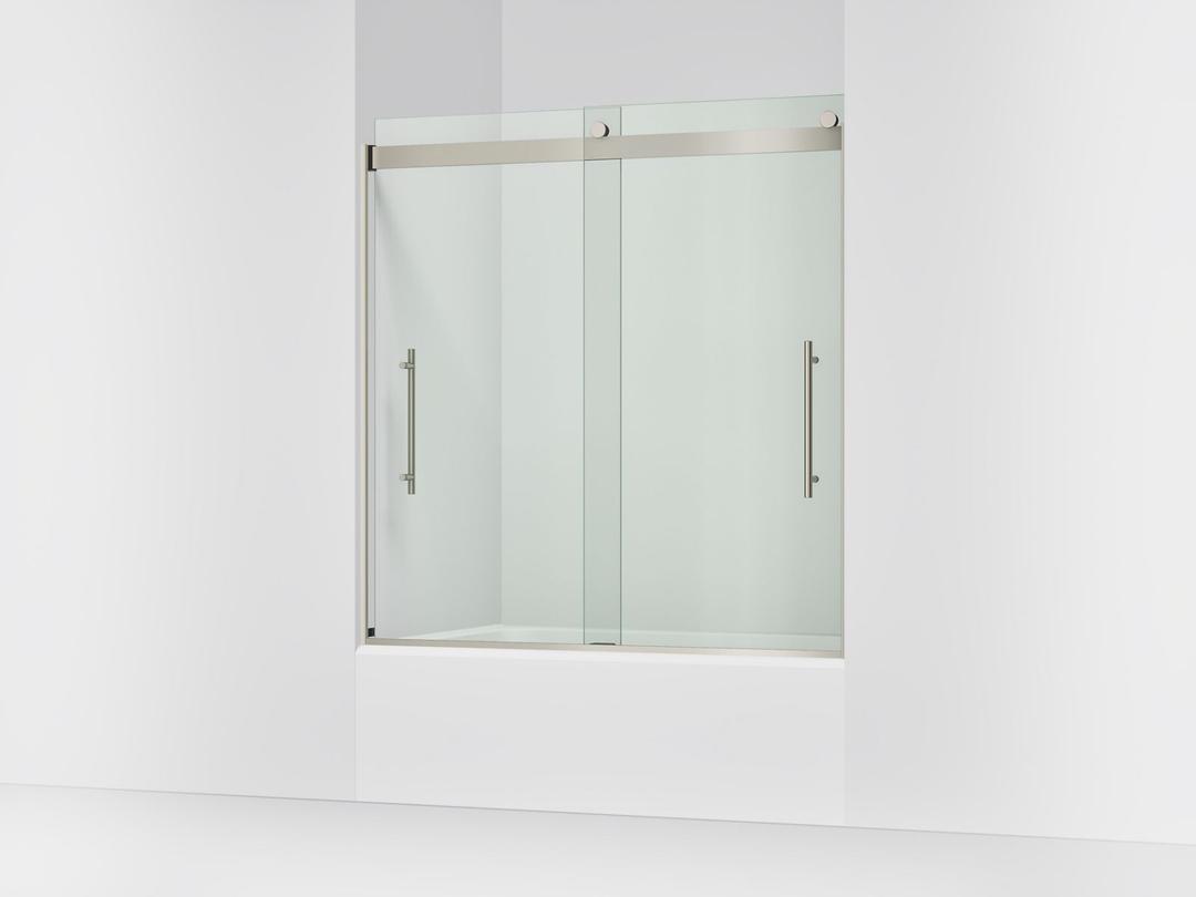 Kohler Levity Plus Frameless Sliding Bath Door, 61-9/16'' H X 56-5/8 - 59-5/8'' W, with... by Kohler